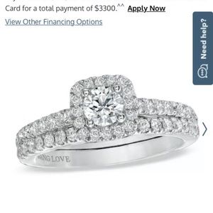 Vera Wang Love Collection Bridal Ring Set 14K